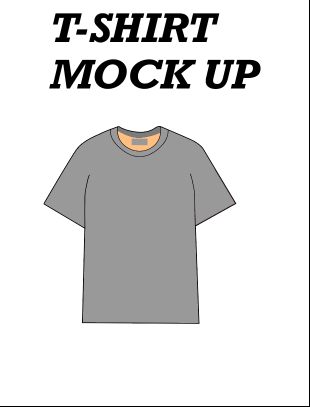 Single Mock up T-shirt